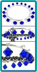 Cobalt Crystal Bangle Bracelet