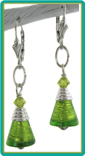 Luscious Lime Cone Earrings