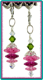 Pink Crystal Margarita Earrings