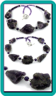 Frosted Amethyst Chunks Necklace